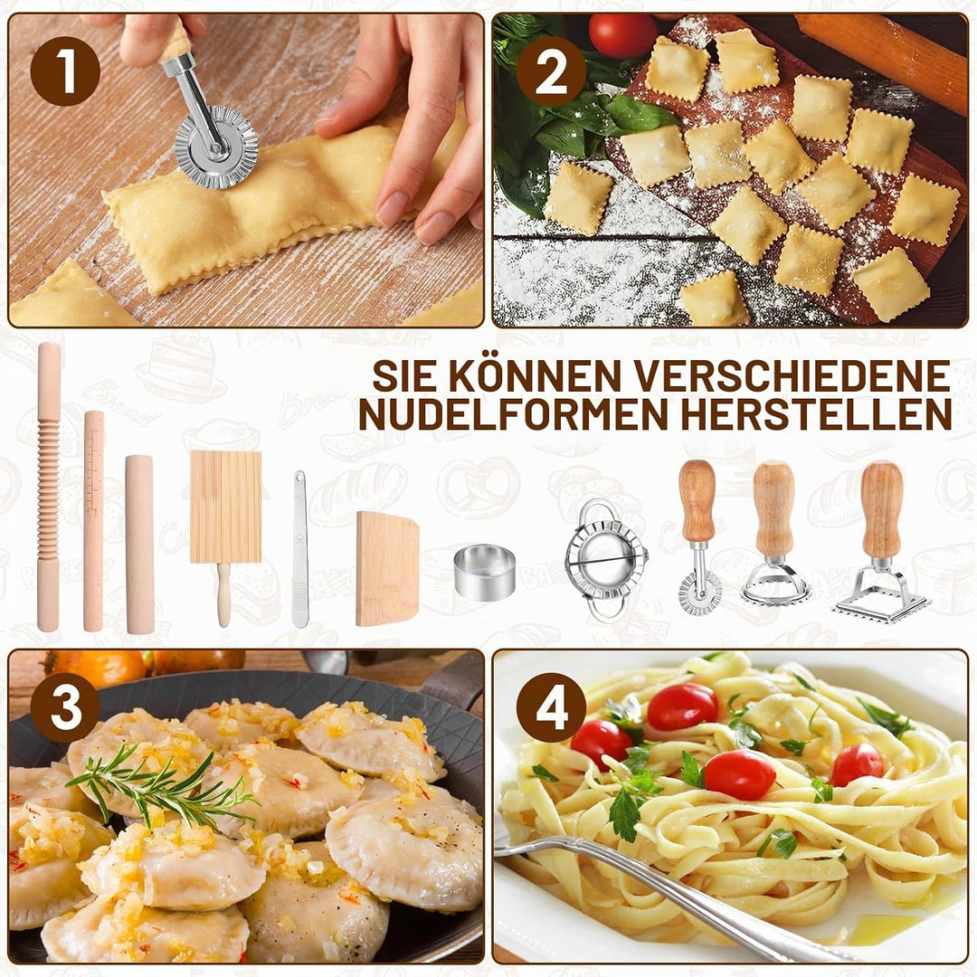 11 Stück Nudelschneider,Dumpling Maker,Gyoza Maker,Ravioli Roller,Pasta Roller,Pasta Schneider für S