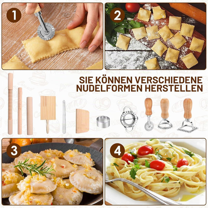 11 Stück Nudelschneider,Dumpling Maker,Gyoza Maker,Ravioli Roller,Pasta Roller,Pasta Schneider für S