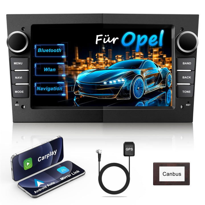 Bluetooth Autoradio mit Bildschirm für Opel Corsa d, Astra J & H, Meriva, Vivaro, Zafira b mit Navi