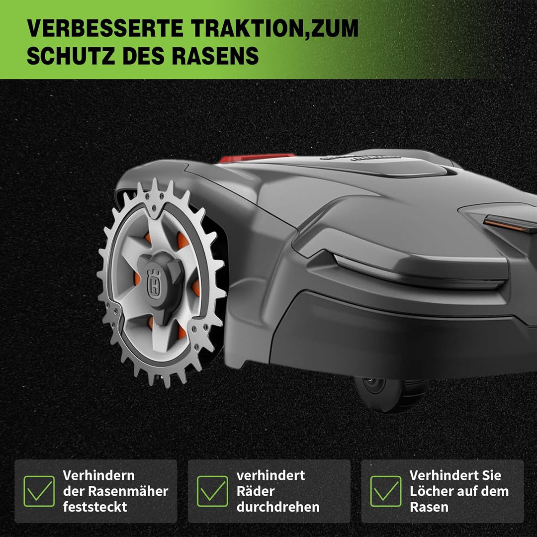 Edelstahl Spikes für Husqvarna Automower 420/320/430X/435X/440/450X, Spikes RasenTraktionsverbesseru