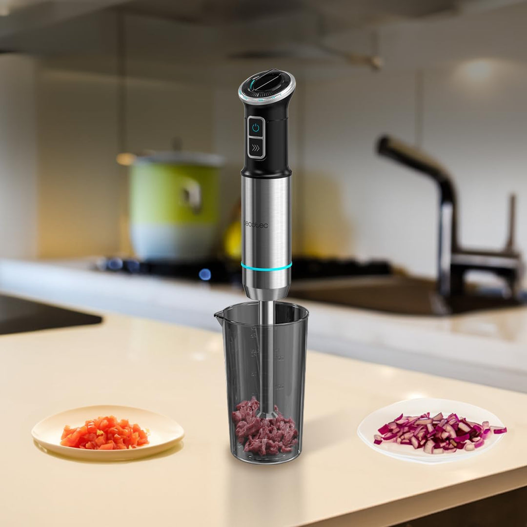 Cecotec Stabmixer Power Neutron 1100MAX Ultra. 1100 W Maximale Leistung, Crossblades Technologie mit