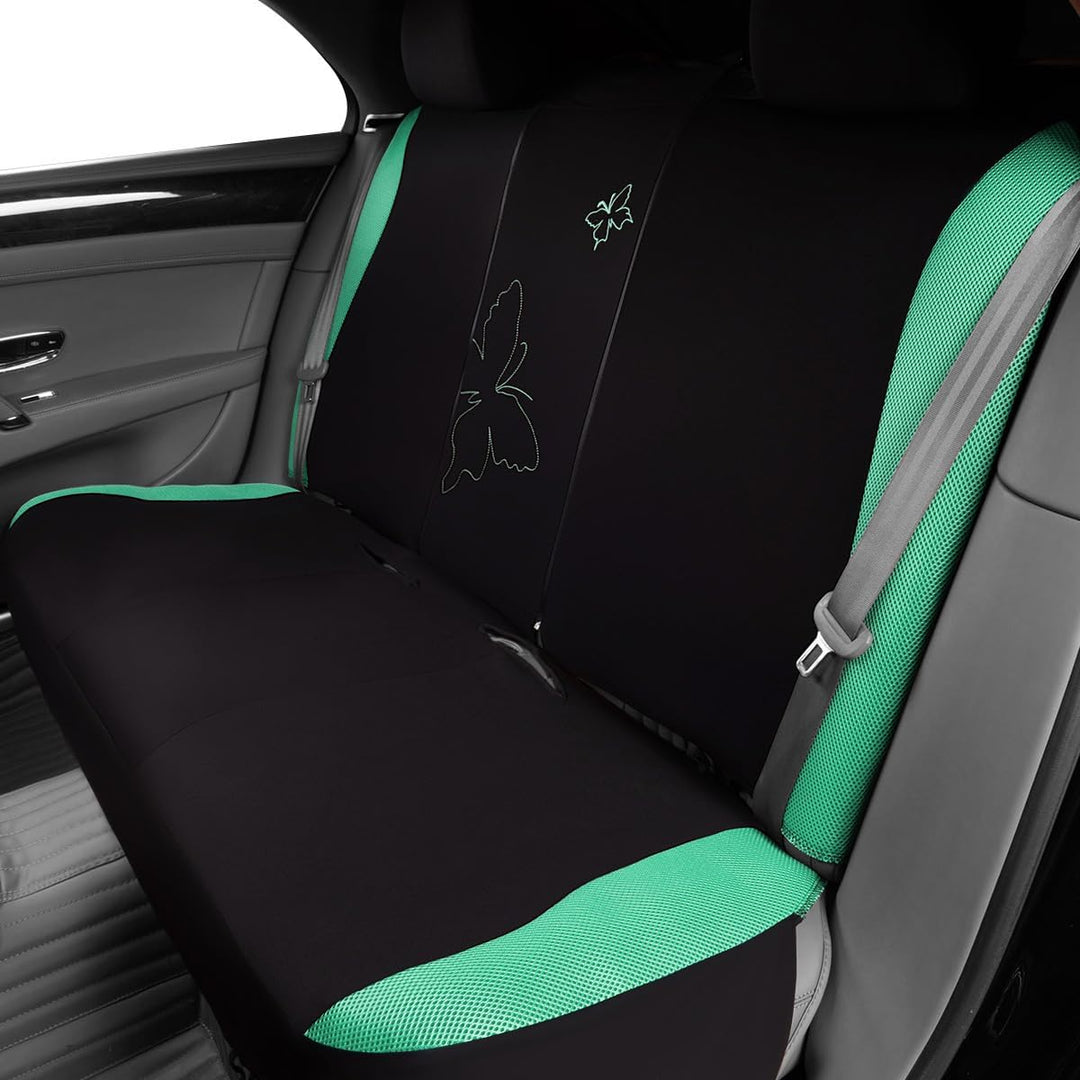 Flying Banner Maschen Schmetterling Universal für Auto Sitzbezüge Seitenairbags Kompatibel (Mintgrün