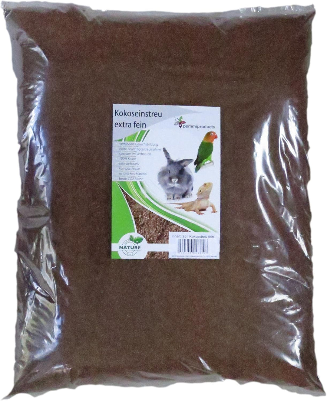 Kokoseinstreu extra fein 50 Liter (EUR 0,66/Liter), Kokoschips, Einstreu geeignet als Käfig Bodenbed