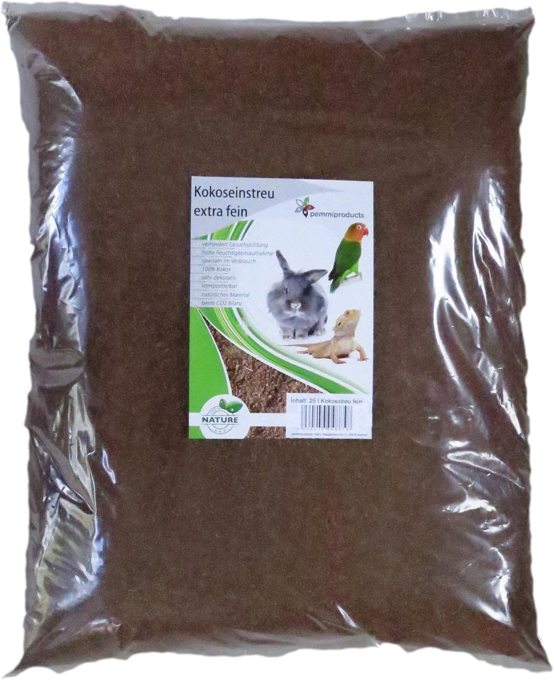 Kokoseinstreu extra fein 50 Liter (EUR 0,66/Liter), Kokoschips, Einstreu geeignet als Käfig Bodenbed