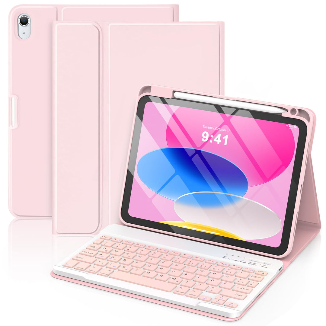 Tastatur Hülle für iPad A16 11 Generation 11 Zoll 2025/10 Generation 10,9 Zoll 2022, Schutzhülle mit