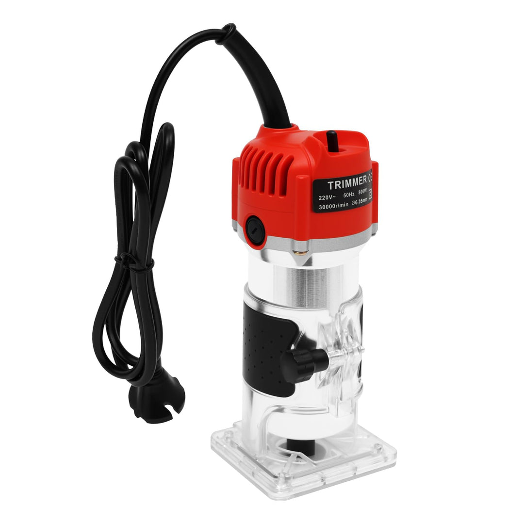 MINRS Oberfräse 800W Holzfräse Elektrische, Oberfräse Trimmer Einhandfräse 6,35mm Durchmesser Kanten