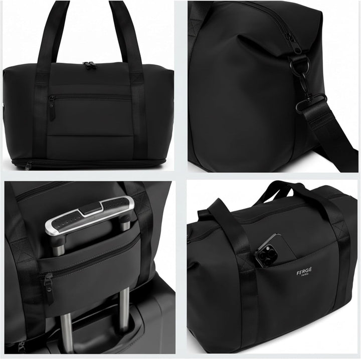 FERGÉ Polycarbonat 5-teilig Koffer Set 77cm, 67cm, Handgepäck Koffer mit Reisetasche Kombi, sehr rob