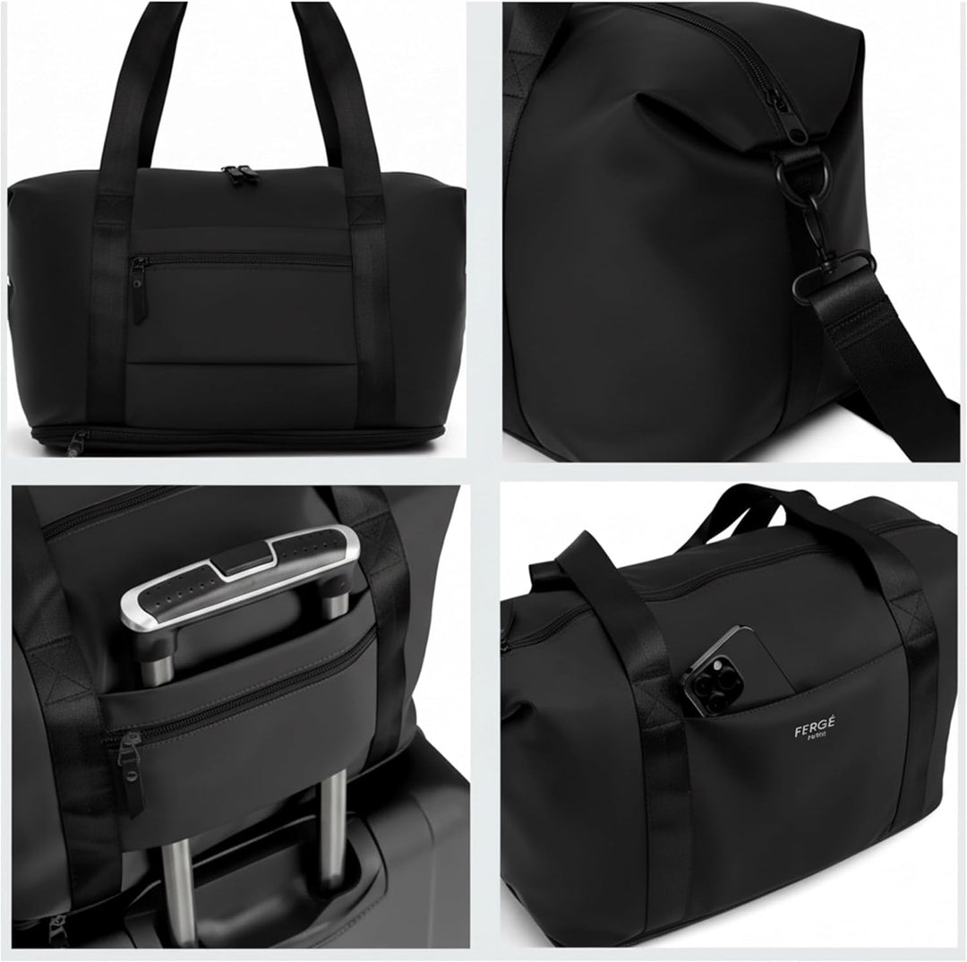 FERGÉ Polycarbonat 5-teilig Koffer Set 77cm, 67cm, Handgepäck Koffer mit Reisetasche Kombi, sehr rob