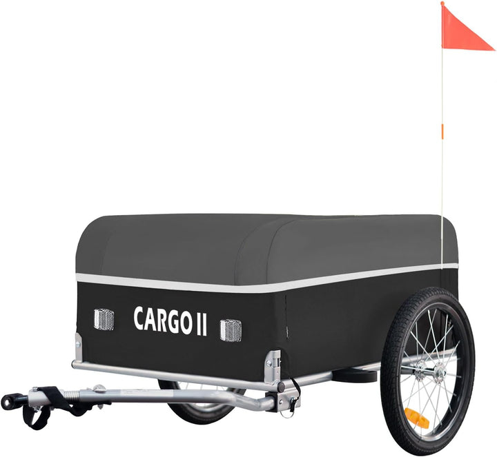 Tiggo Cargo II Fahrrad Lastenanhänger mit 130 Liter Volumen Klappbar Fahrradanhänger Transportanhäng