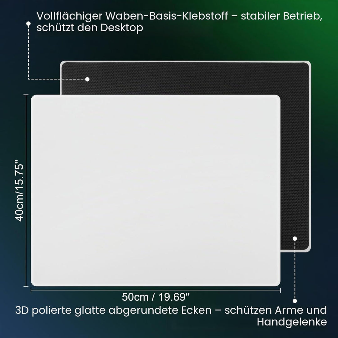 DAWNTREES Glas-Gaming-Mauspad, genaue und schnelle Mausverfolgung, kompatibel mit verschiedenen Maus