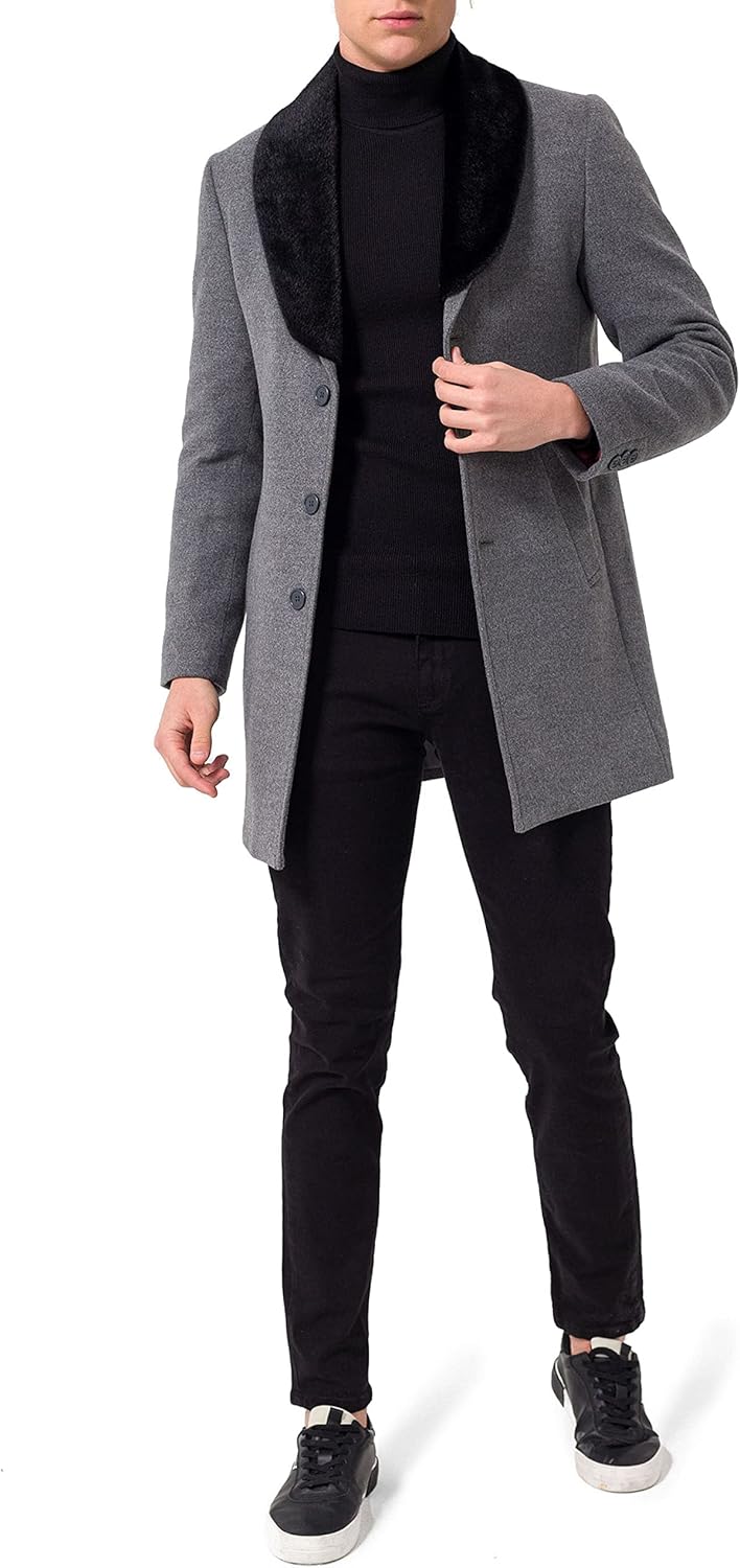 Red Bridge Herren Jacke Trenchcoat Mantel L Grau, L Grau