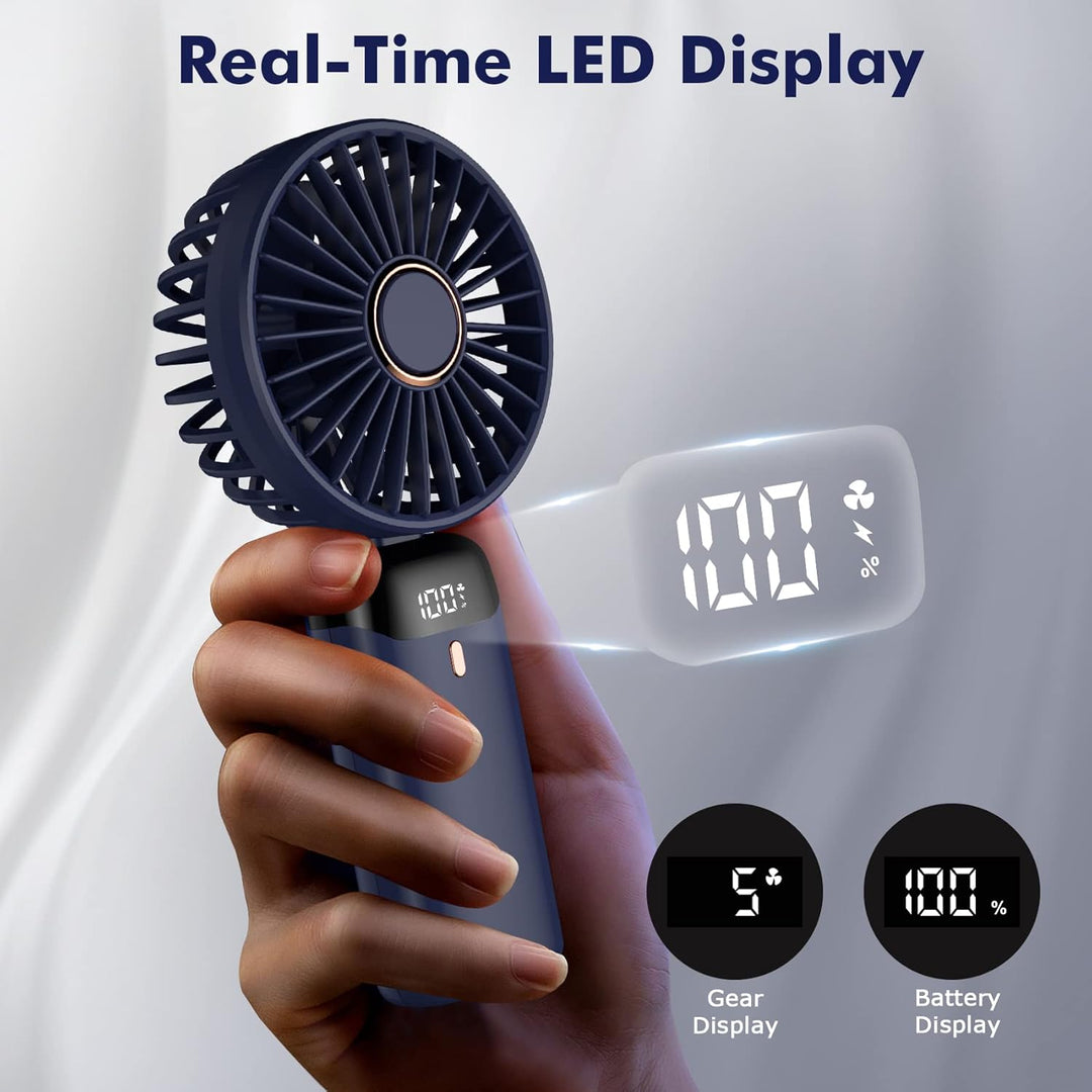 Rafada Handventilator, Tragbarer Mini Ventilator, Wiederaufladbar, Kleiner Taschenventilator Mit 5 G
