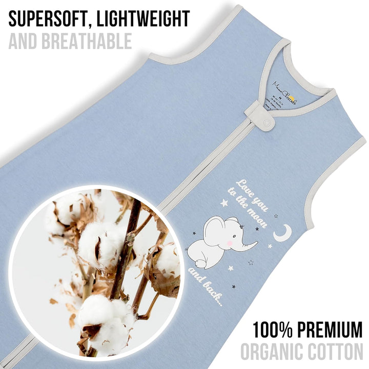 Mama Cheetah Baby Schlafsack, Bio-Baumwolle, Tragbare Babydecke, Schlafsack mit 2-Wege-Reissverschlu