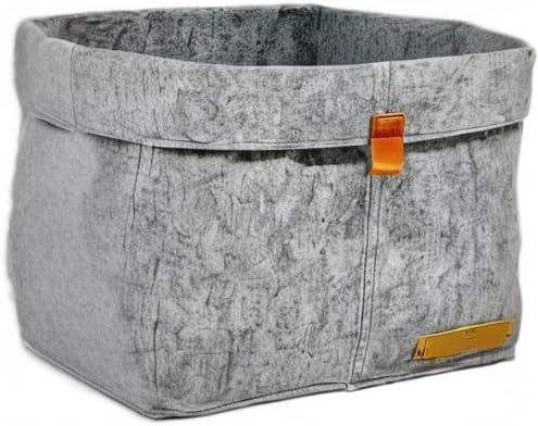 FRIHET® Filz Aufbewahrungskorb für KALLAX Regal | Ordnungsbox in Grau | Filztasche Organizer | 1 Stü