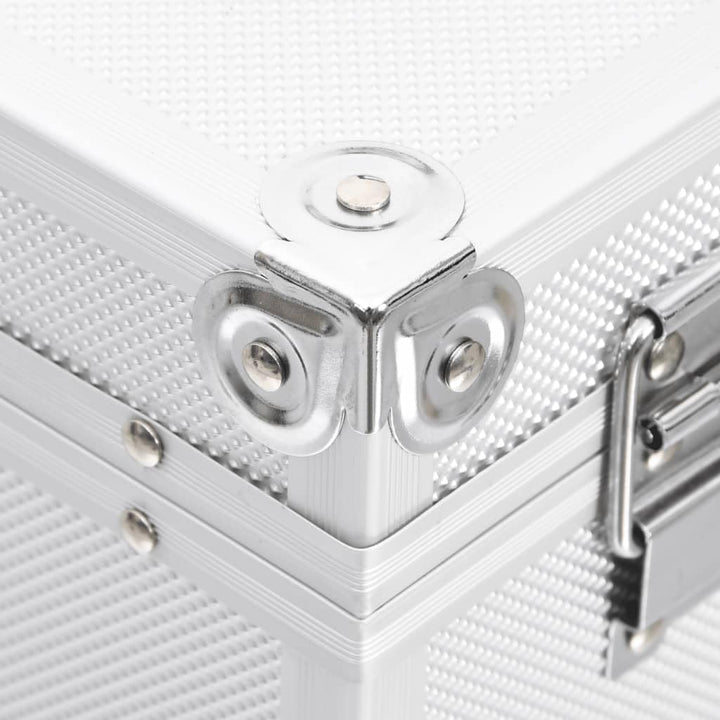 vidaXL Kosmetikkoffer 37x24x40cm Schminkkoffer Schmuckkoffer mehrere Auswahl Silber, Silber