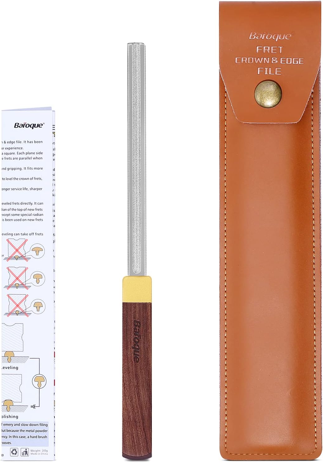 Baroque Bund Feile Gitarre, Bundfeile für Gitarre Diamant, Gitarren Fret File, 4. Generation Feile z