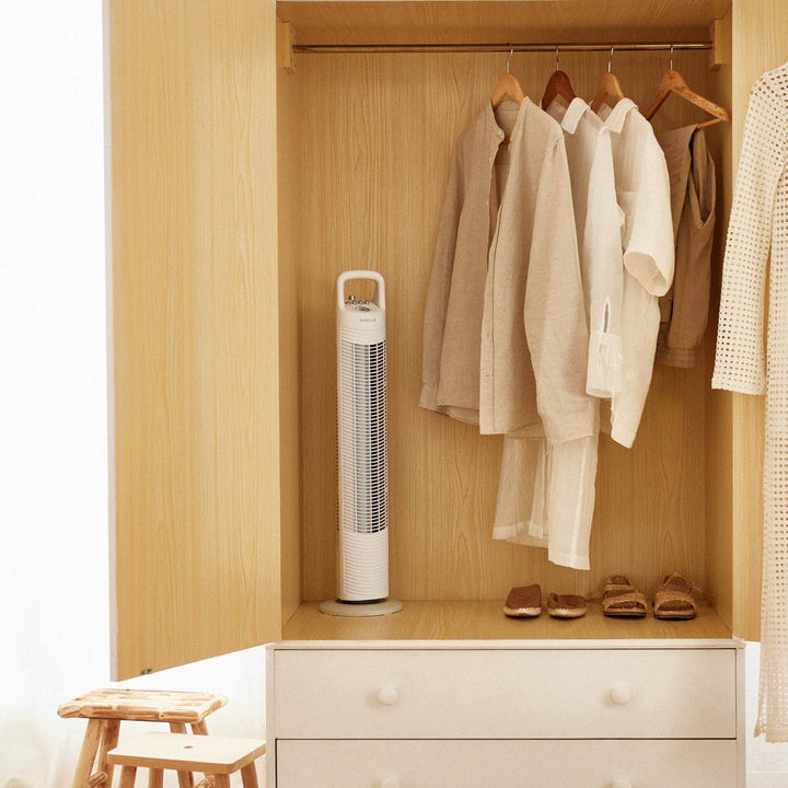 Newlux - Turmventilator ohne Flügel W80 (45W) 3 Geschwindigkeitsstufen, 70° Oszillation und Timer 12