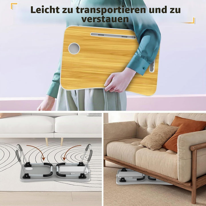 Ferghana Klappbarer Laptop-Schreibtisch Klappbar,Tisch 60x40cm Leichtes Bett Schreibtisch Engineerin