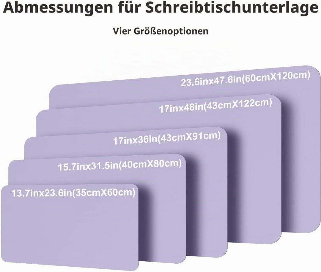 Aothia Schreibtischunterlage,PU-Leder-Schreibtischmatte,Mauspad,rutschfester Schreibtischschutz,wass