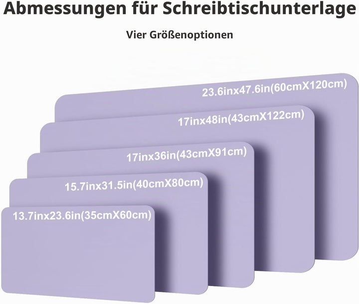 Aothia Schreibtischunterlage,PU-Leder-Schreibtischmatte,Mauspad,rutschfester Schreibtischschutz,wass