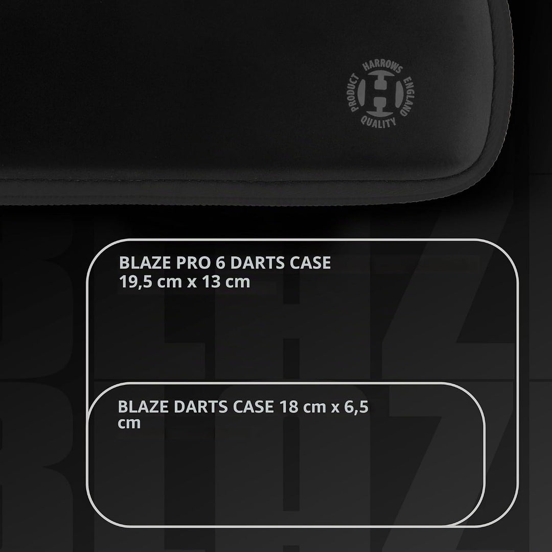 Harrows Darttasche Blaze 3 | Dartkoffer Darthalter I Dartkoffer für 3 Dartpfeile | Professionelles D