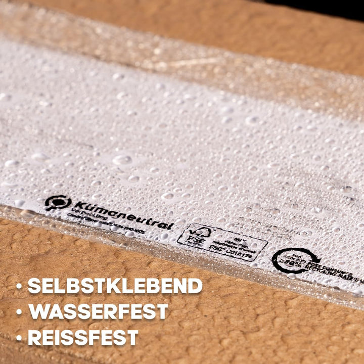 verpacking Lieferscheintaschen 225 x 110 mm DIN Lang Transparent [ Farbe und Stückzahl wählbar] selb
