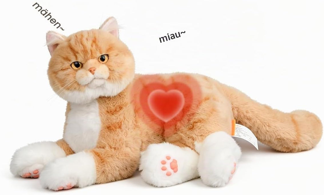 Interaktive Begleitroboter-Katzen, emotional unterstützendes Plüschtier mit Sprachausgabe, realistis