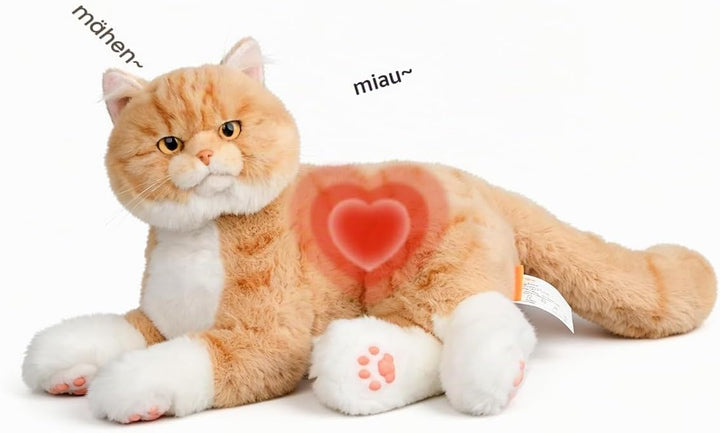 Interaktive Begleitroboter-Katzen, emotional unterstützendes Plüschtier mit Sprachausgabe, realistis
