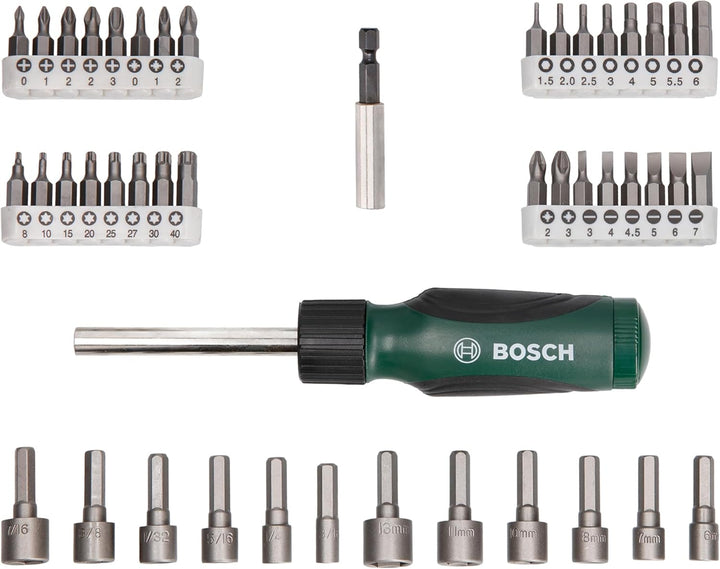 Bosch Professional Bosch 46tlg. Schrauberbit und Steckschlüssel-Set (PH-, PZ-, Hex-, T-, S-Bit, Zube