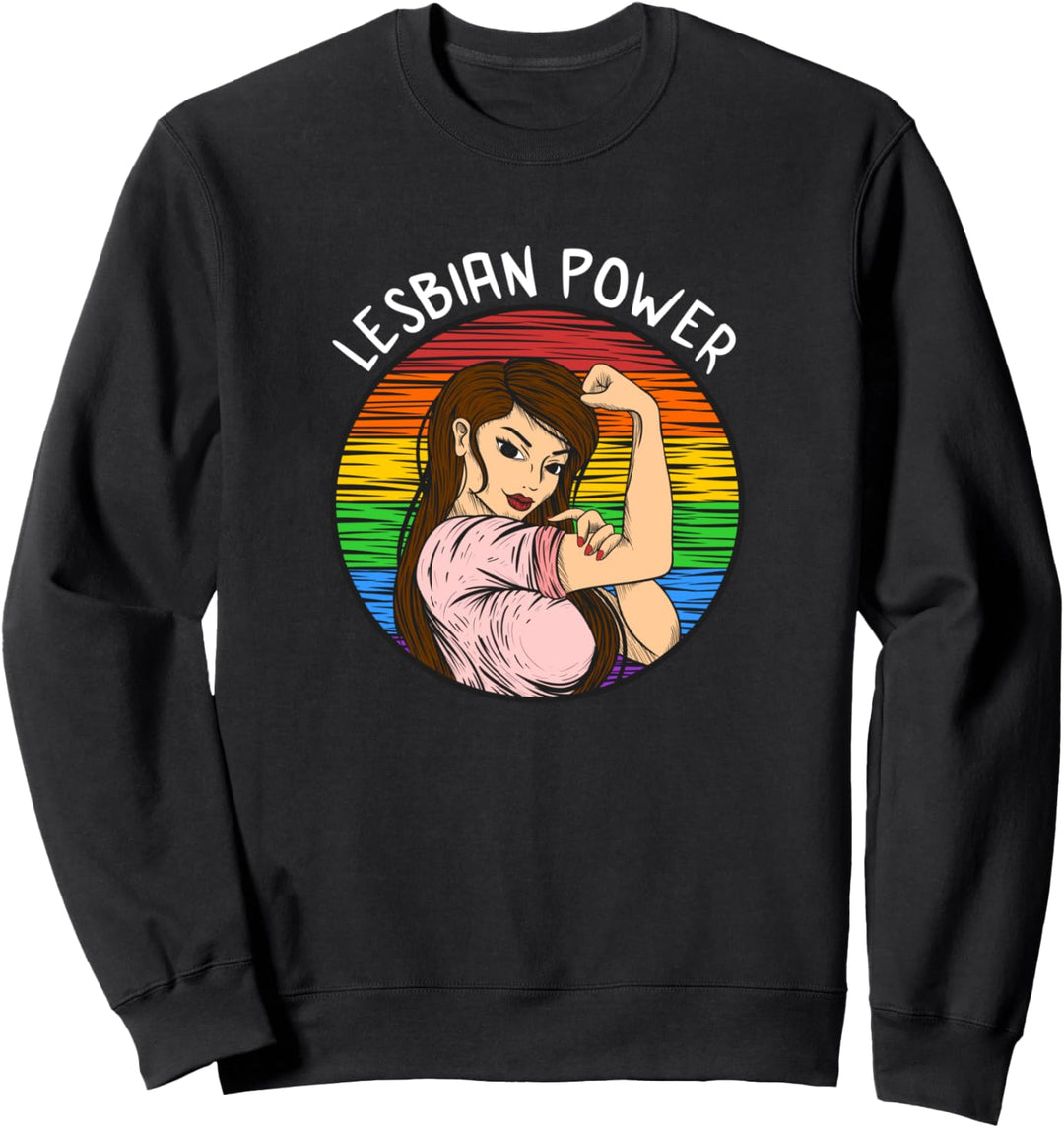 Lesbian Power Regenbogenfahne Homosexuell Lesbisch Gay Pride Sweatshirt