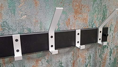 HAKU Möbel Garderobenleiste, Aluminium, schwarz-alu, B 70 x T 8 x H 14 cm 70 x 8 x 14 cm, 70 x 8 x 1