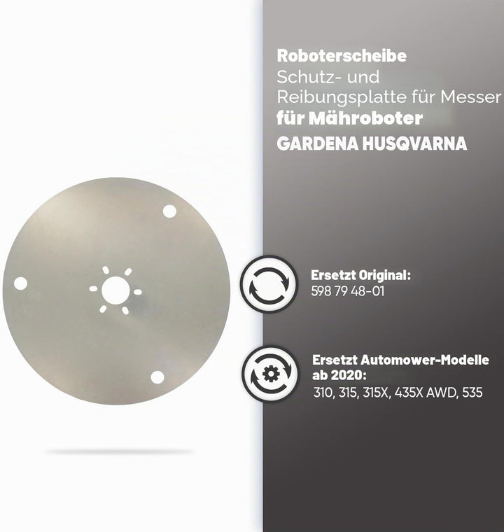 SKANA - Gleitscheibe - Zur Montage auf der Messerscheibe - Für HUSQVARNA Automower 310, 315, 315X, 4
