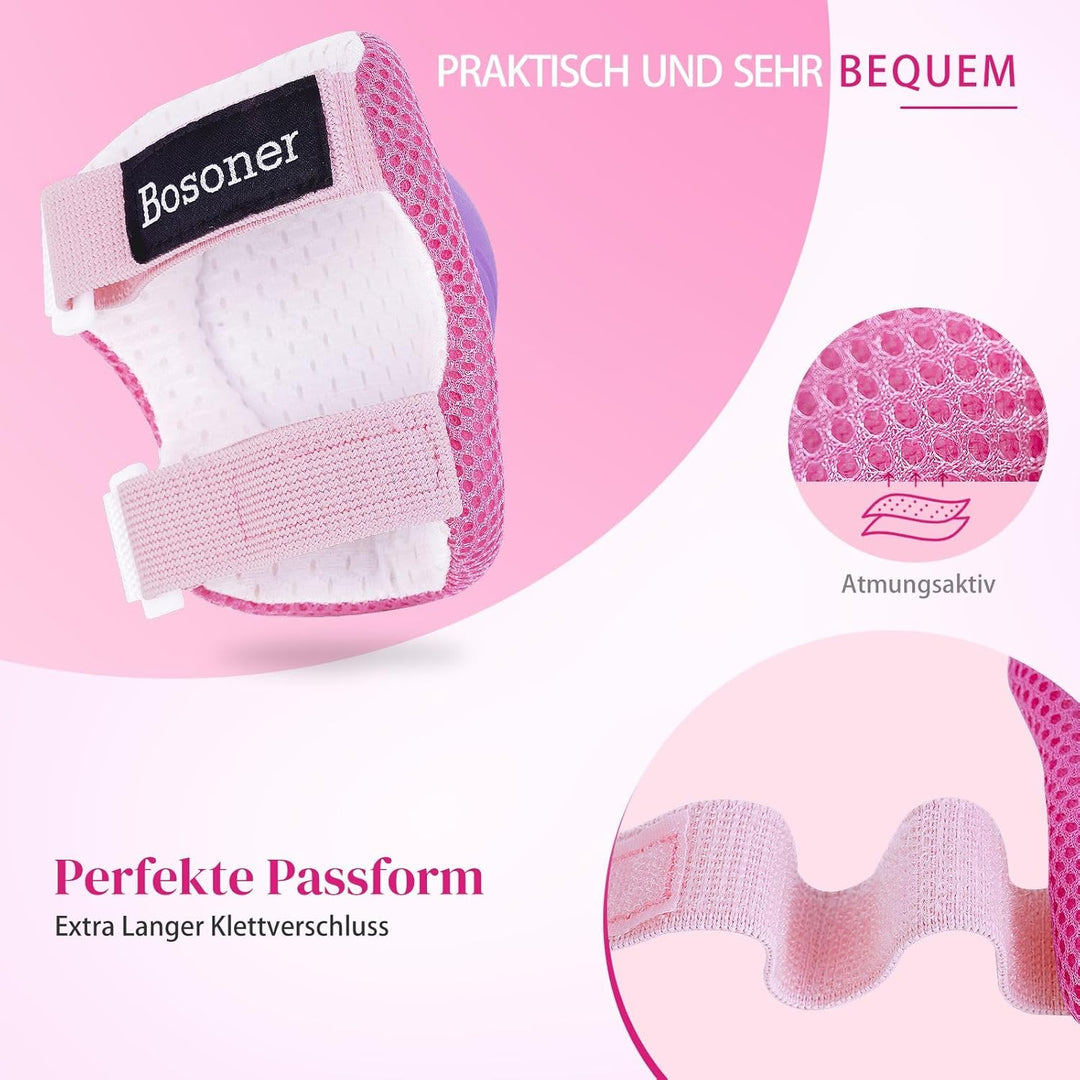 Knieschoner Kinder Schoner Inliner Protektoren: [6er Set] Schützer Inline Skates Kinder Knieschützer