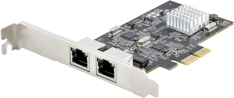 StarTech.com 2-Port 2.5 Gbit PCIe Netzwerkkarte, Intel I225-V, Dual-Port Computer LAN Karte, Multi-G