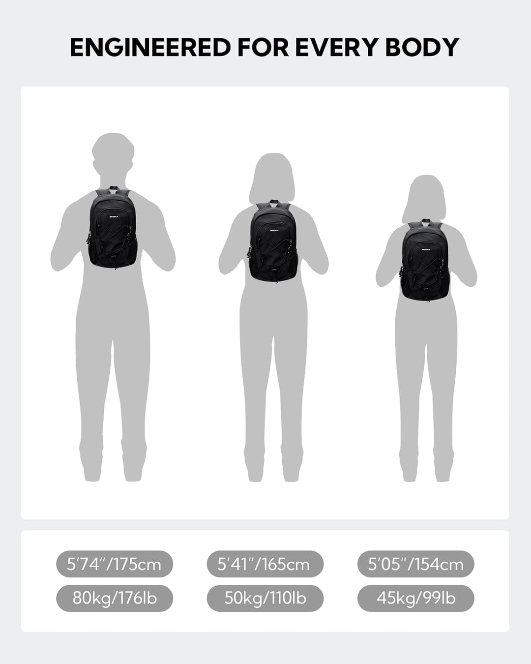 WATERFLY Rucksack Klein Wanderrucksack 12L: Leicht Tagesrucksack Mini Sport Backpack Outdoor Daypack