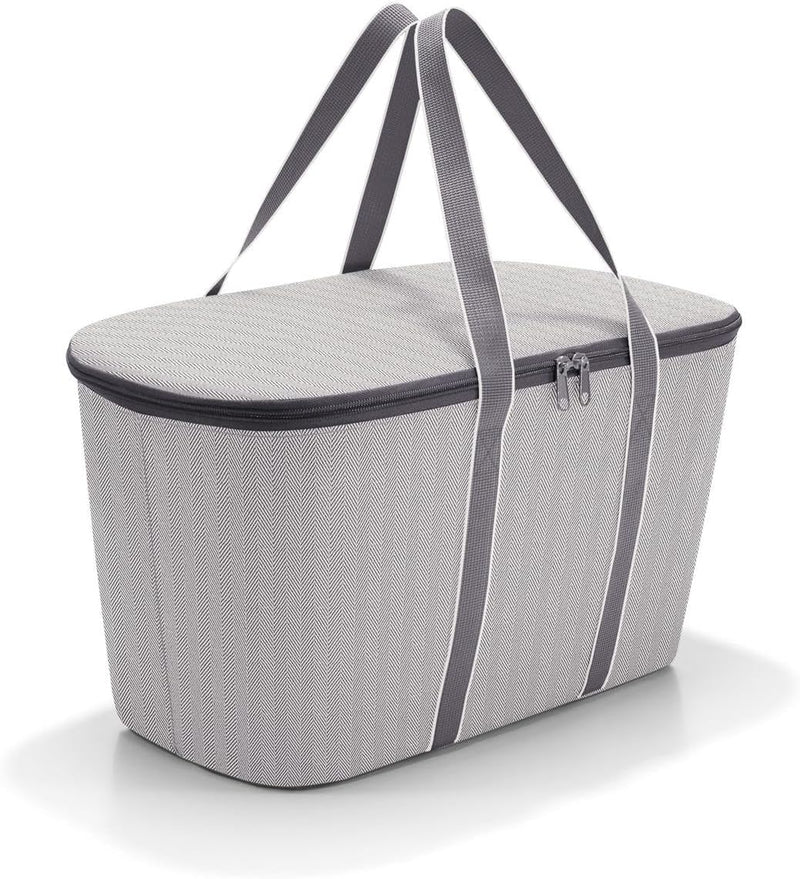 reisenthel coolerbag Herringbone Grey - Kühltasche aus hochwertigem Polyestergewebe – Ideal für das