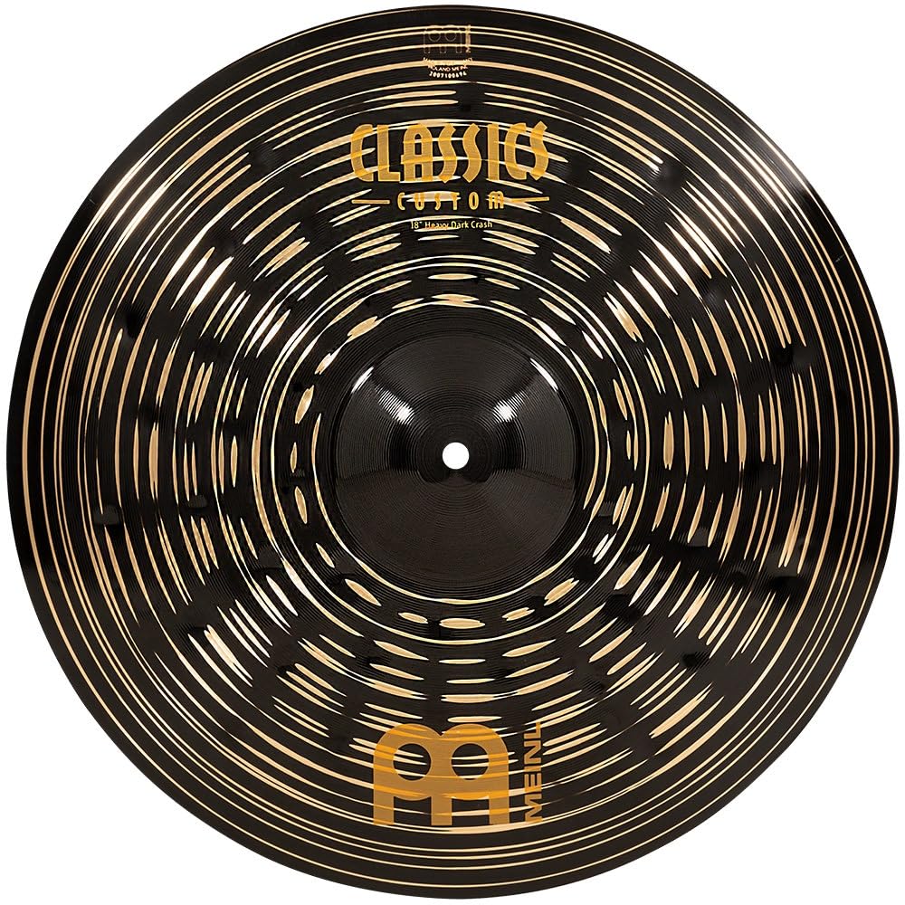 Meinl Cymbals Classics Custom Dark Crash Heavy 18 Zoll (Video) Schlagzeug Becken (45,72cm) B12 Bronz