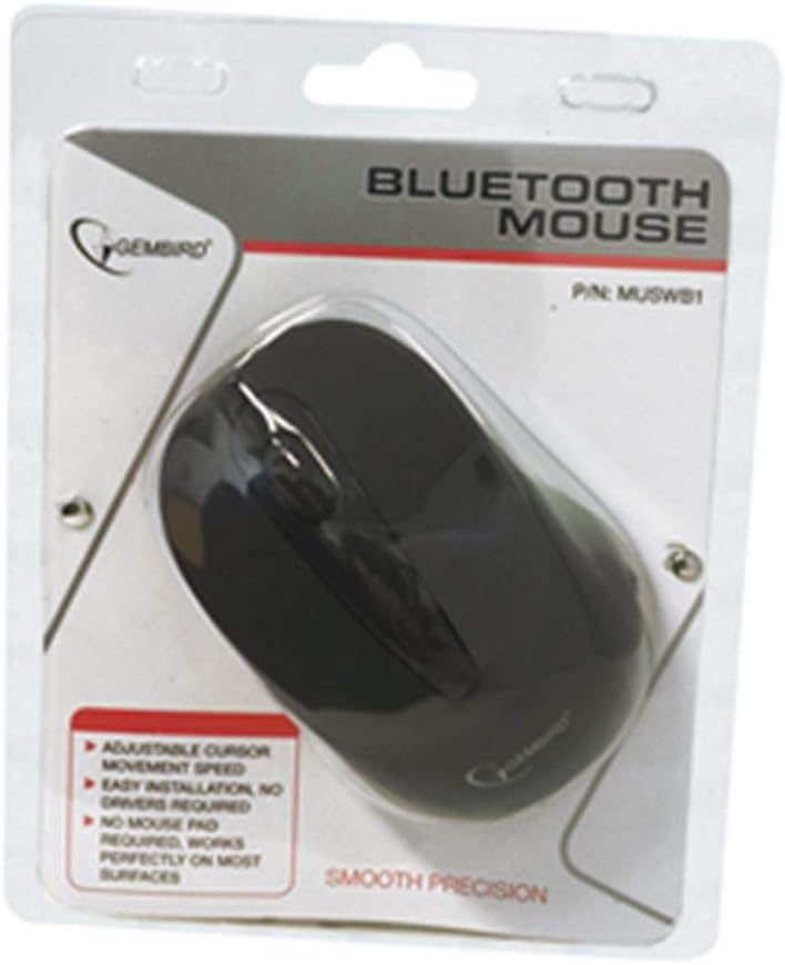 Gembird MUSWB2 Optische Bluetooth Maus (bis 1600dpi, USB) schwarz