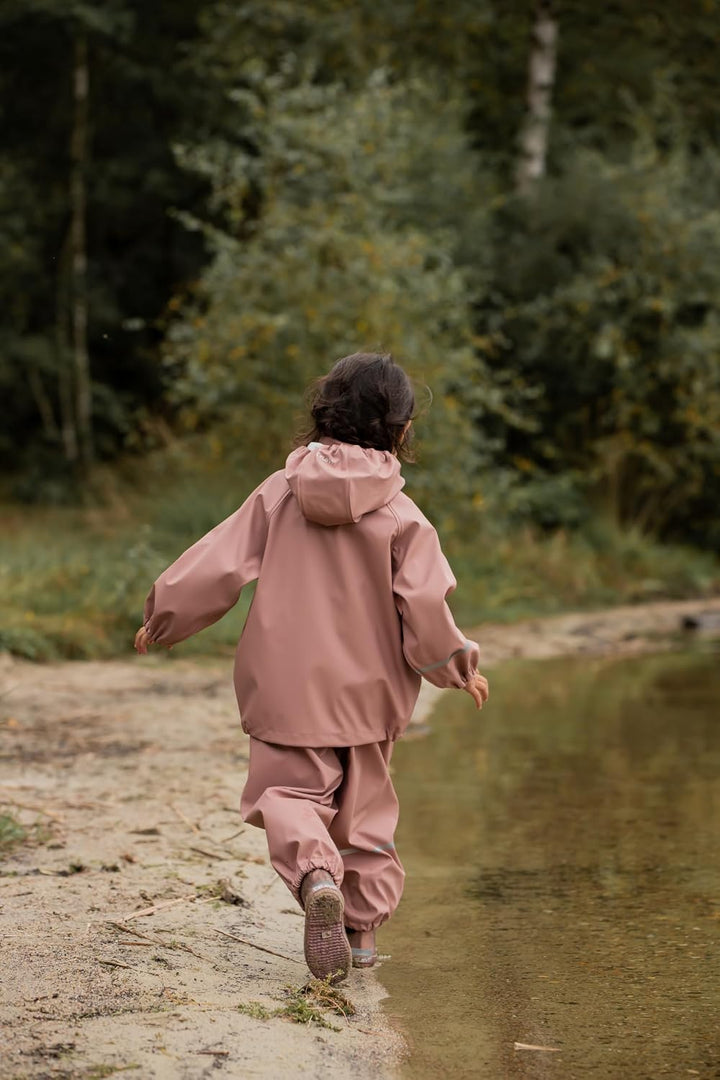 Celavi Unisex Basic Rainwear Set-Solid Pu Regenjacke, Brown