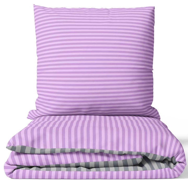 Leonado Vicenti Bettwäsche Ehebett 240x220 Lila Grau Wendebettwäsche-Set Baumwolle Bezug Doppel Kiss