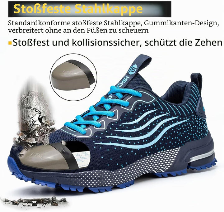CYKYGGO Arbeitsschuhe Herren Sicherheitsschuhe Damen Leicht Sportlich Stahlkappe mit Dämpfung Stahlk
