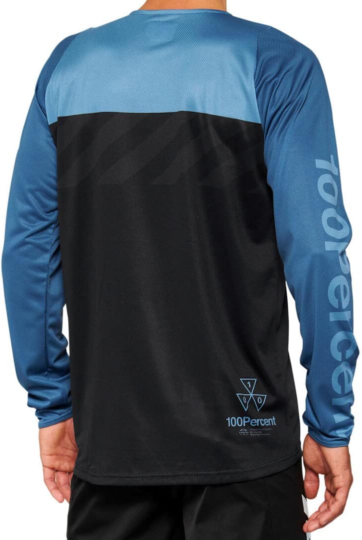 100% MTB-Jersey Langarm R-Core Blau Gr. S