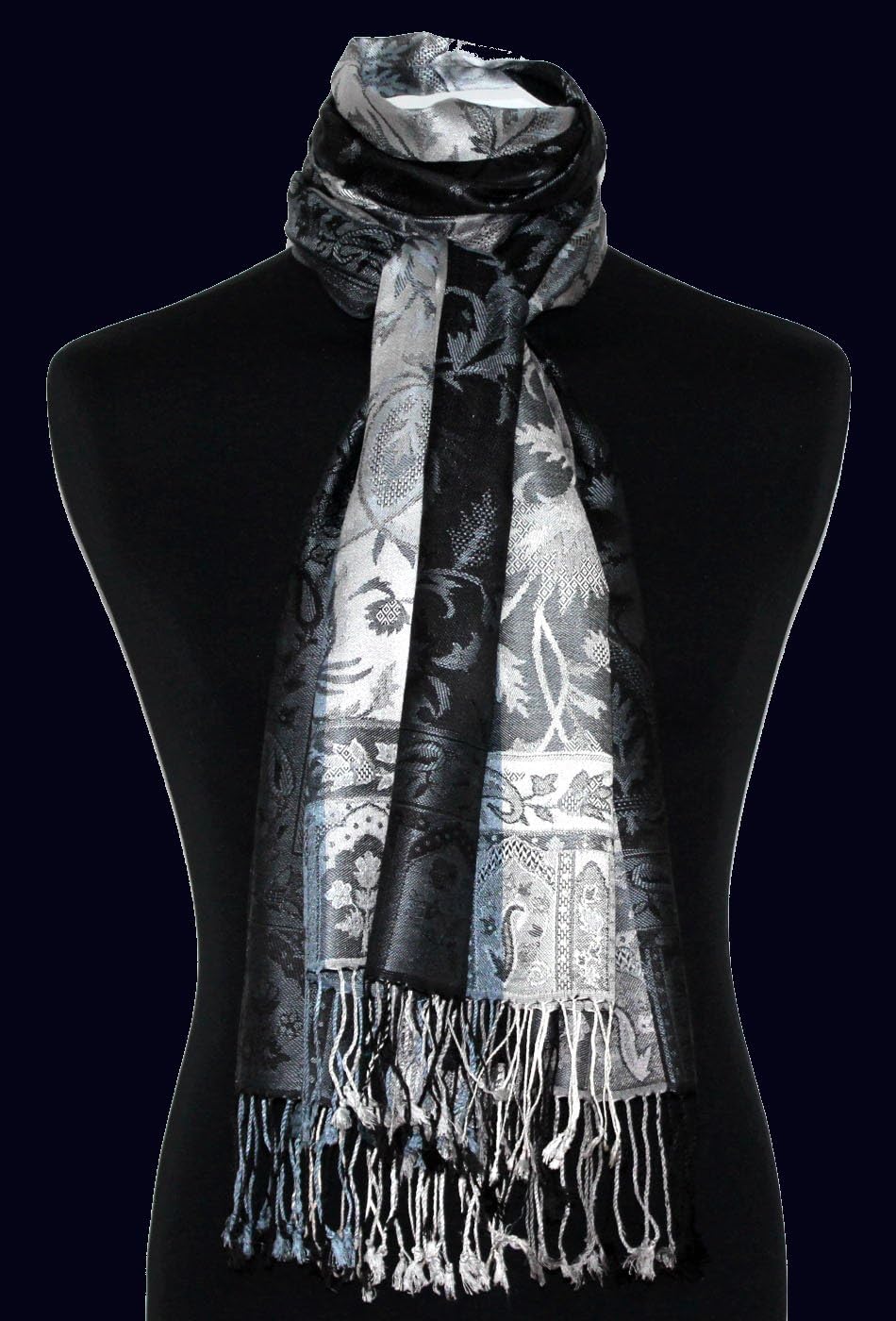 Lorenzo Cana Pashmina Schal Schaltuch jacquard gewebt 100% Seide Paisley Muster Seidenschal Seidentu