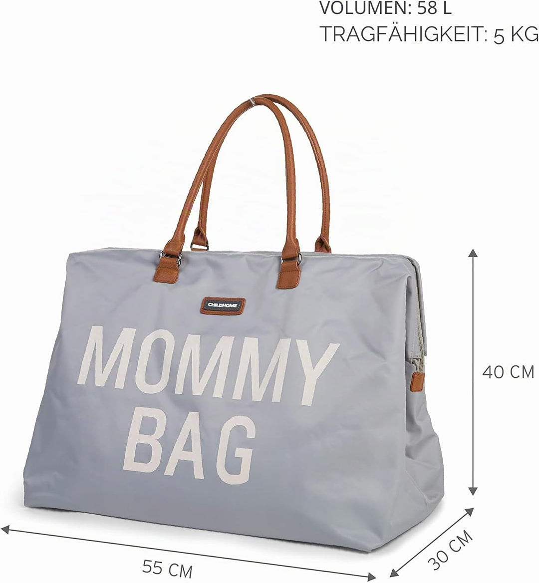CHILDHOME Mommy Bag, Wickeltasche, Mutterschaft, Reisetasche, grosse Kapazität, Wickelunterlage, ver
