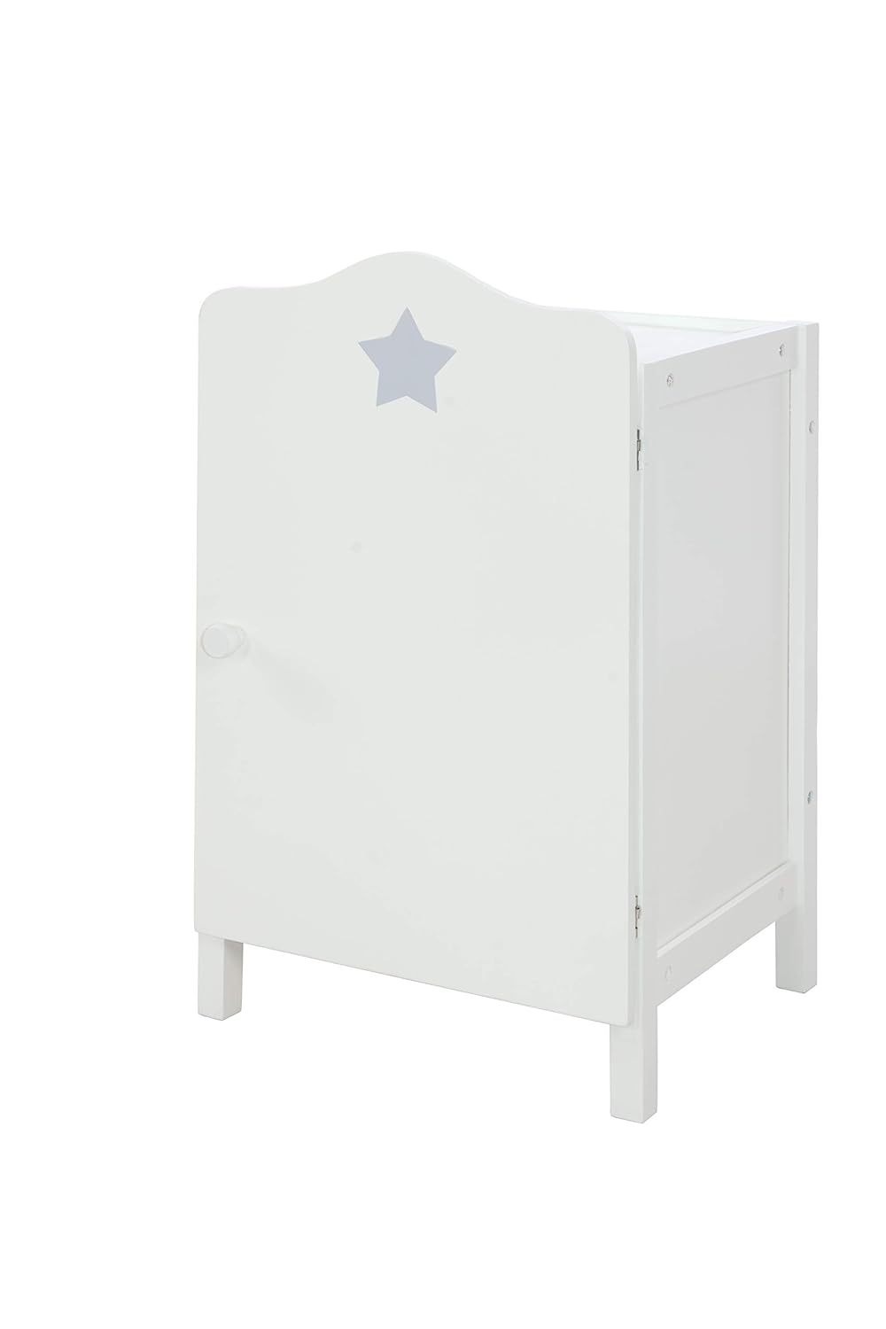roba Puppenkleiderschrank 'Stella', zum Verstauen von Puppenkleidung und Zubehör, weiss lackiert, Pu