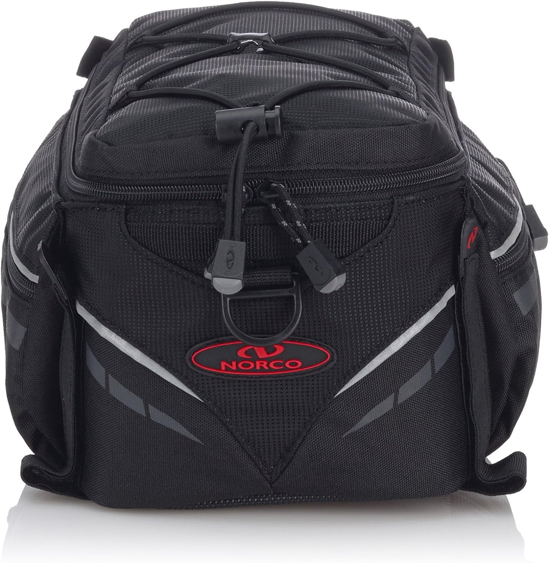 Norco Idaho - Gepäckträgertasche mit Regenhülle Schwarz, Schwarz