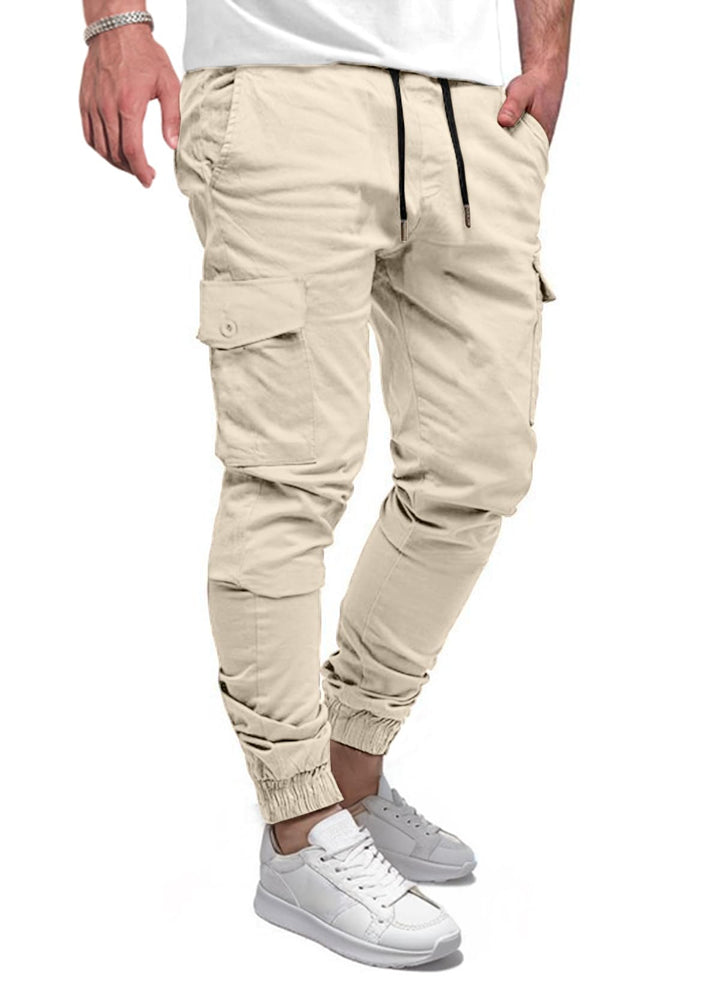 Elegancity Cargohose Herren Lang Casual Jogginghose Stretch Chino Hose Regular Fit Cargo Hose Elasti