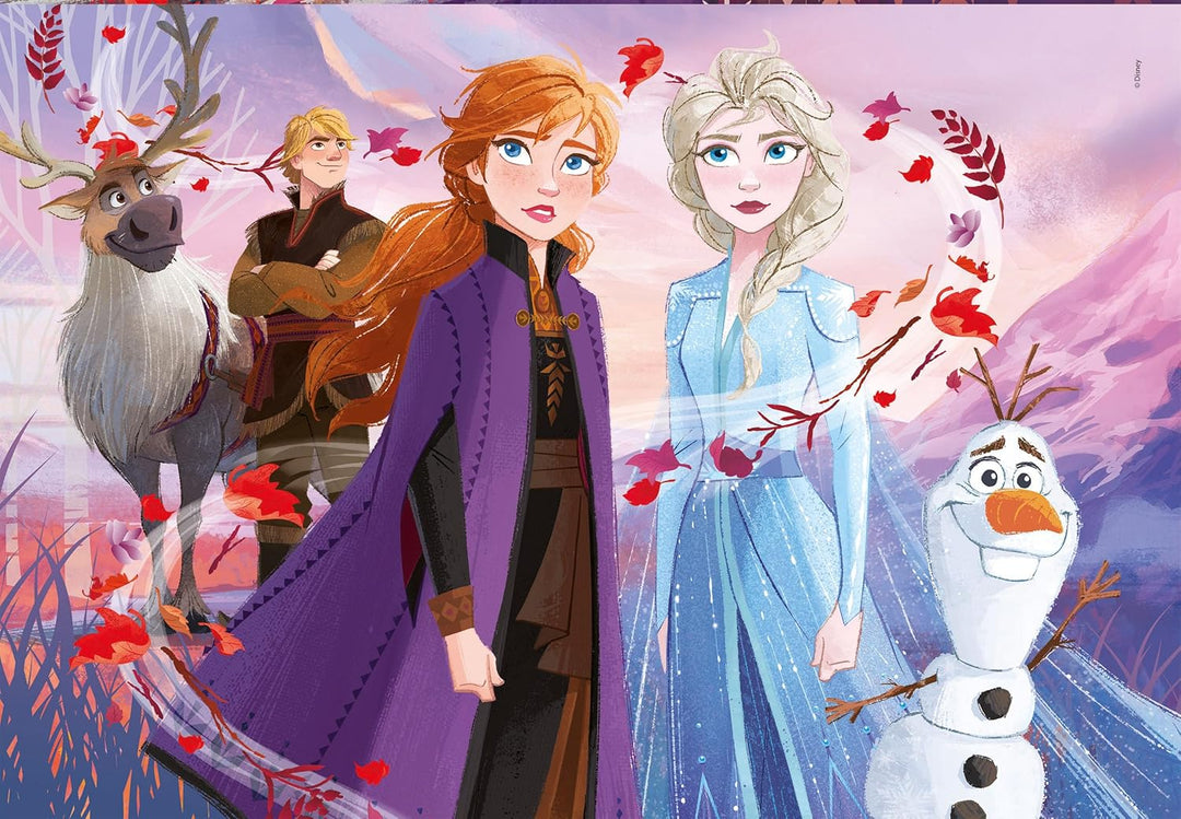 Clementoni 25240 Supercolor Frozen 2 – Puzzle 3 x 48 Teile ab 4 Jahren, buntes Kinderpuzzle mit beso