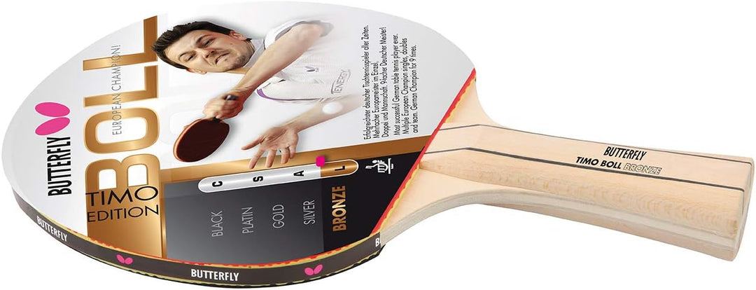 Butterfly Timo Boll Bronze Tischtennisschläger + Tischtennishülle Drive Case 2 | Tischtennisschläger