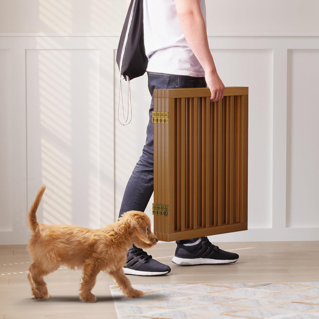 Semiocthome Freistehende Hundegitter und Barrieren für den Innenbereich, Haustiergitter für Türen un